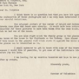 Letter from Columbiana Cura...