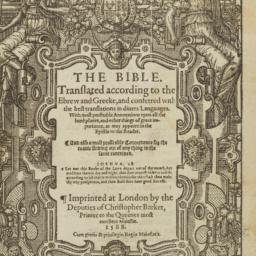 The Bible. Translated accor...