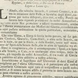 Editto per le Feste, e Spol...