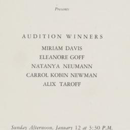 Audition Winners Program