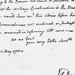 [Document, 1775 May 16]
